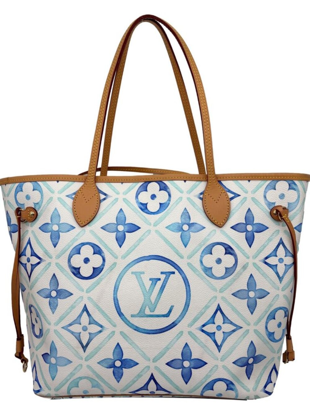 Louis Vuitton Neverfull MM By The Pool 2.0 Monogram Tiles Canvas Tote Bag Lagoo